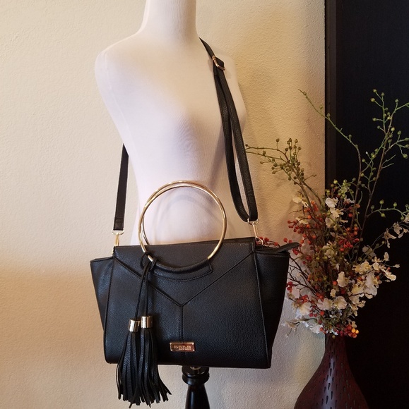 Bebe Black Ring Aurora Tote w/ adjustable straps - Picture 5 of 7